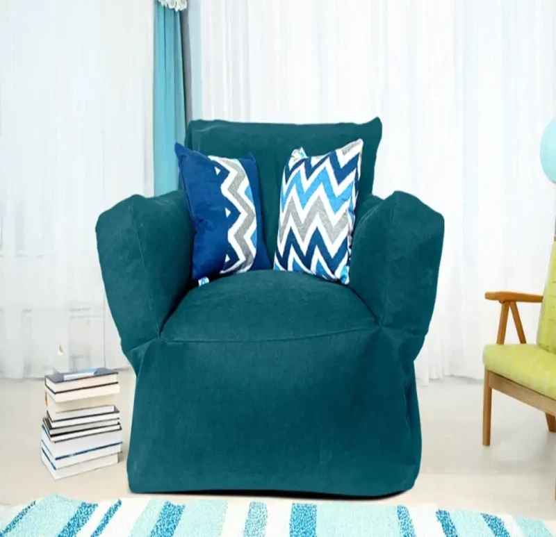 Bean Bag Chair Linen | Petroleum