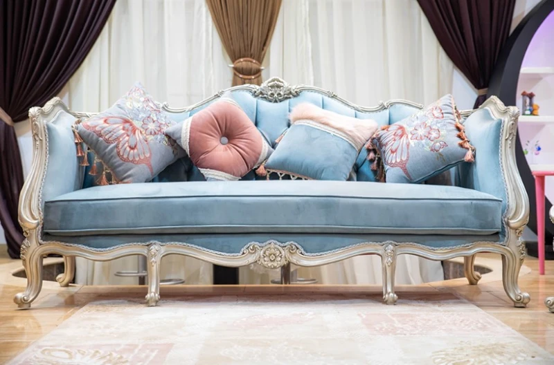 Classic Kashmir and Turquoise Salon | 5 Pieces