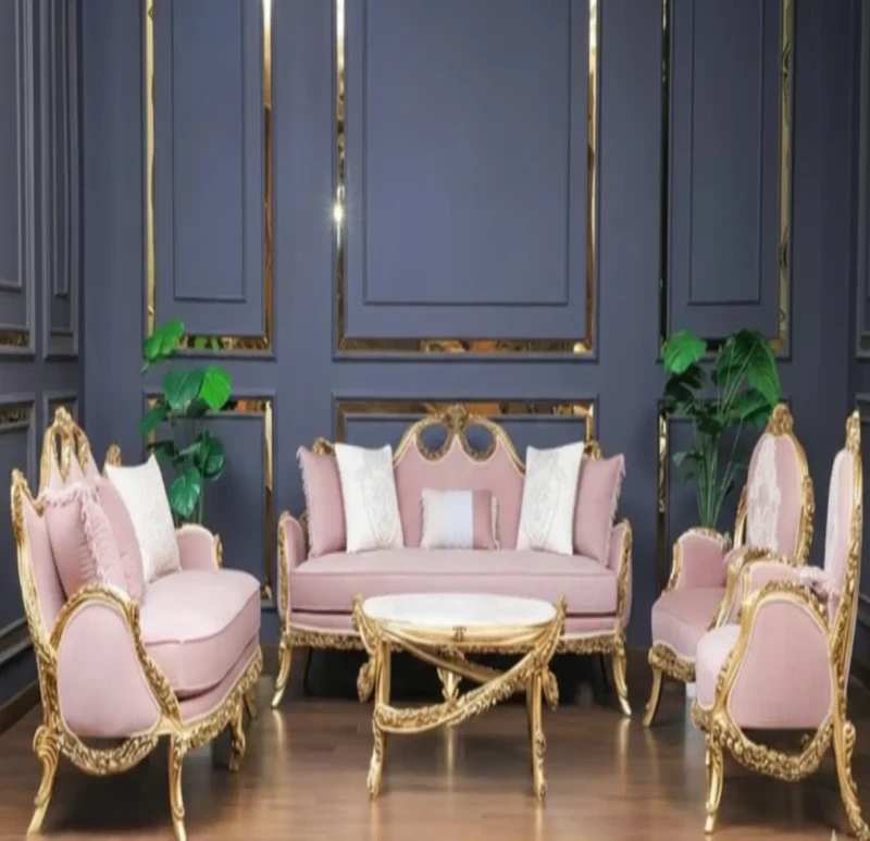 Classic Gold Salon 2 Sofas and 2 Chair