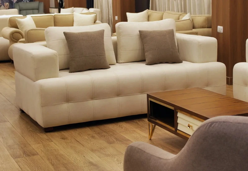 Modern Sofa Set Brown and Beige