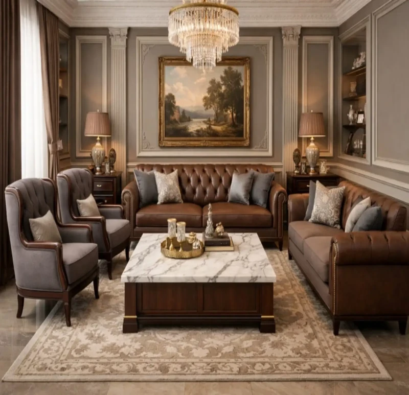 New Classic Salon Brown and grey