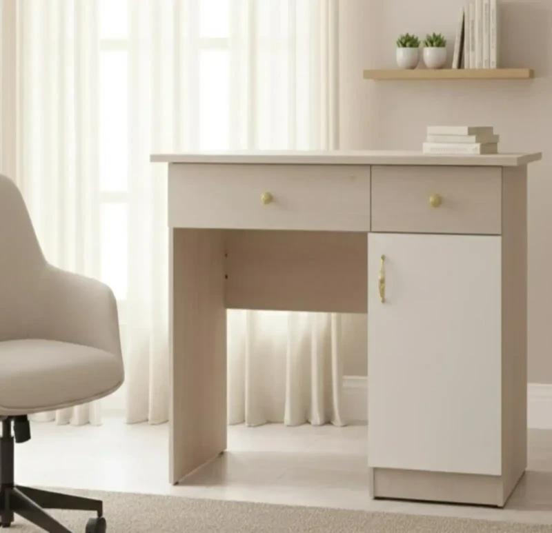 Desk With Two Drawers and Internal Safe