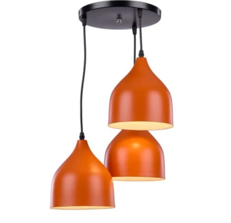 Modern Ostrich 3 Lamps Ceiling Lamp | Orange