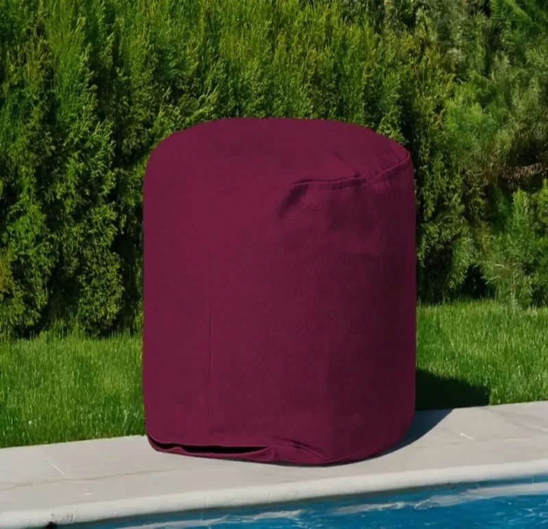 Linen Bean Bag Pouf | Maroon