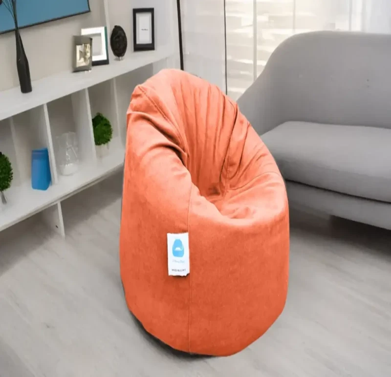 Orange Linen Bean Bag | X Large