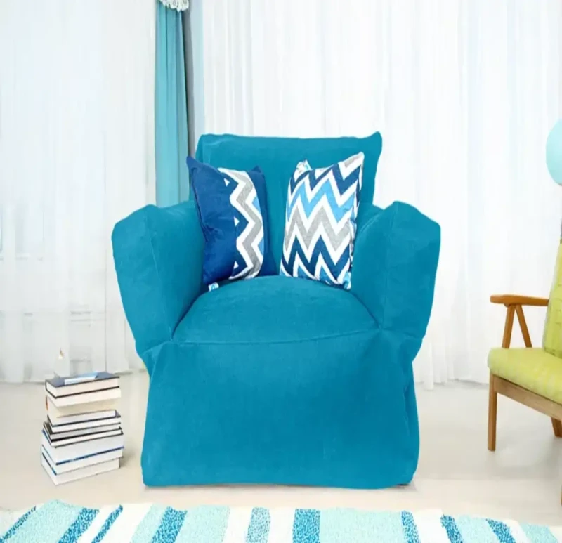 Bean Bag Chair Linen | Turquoise