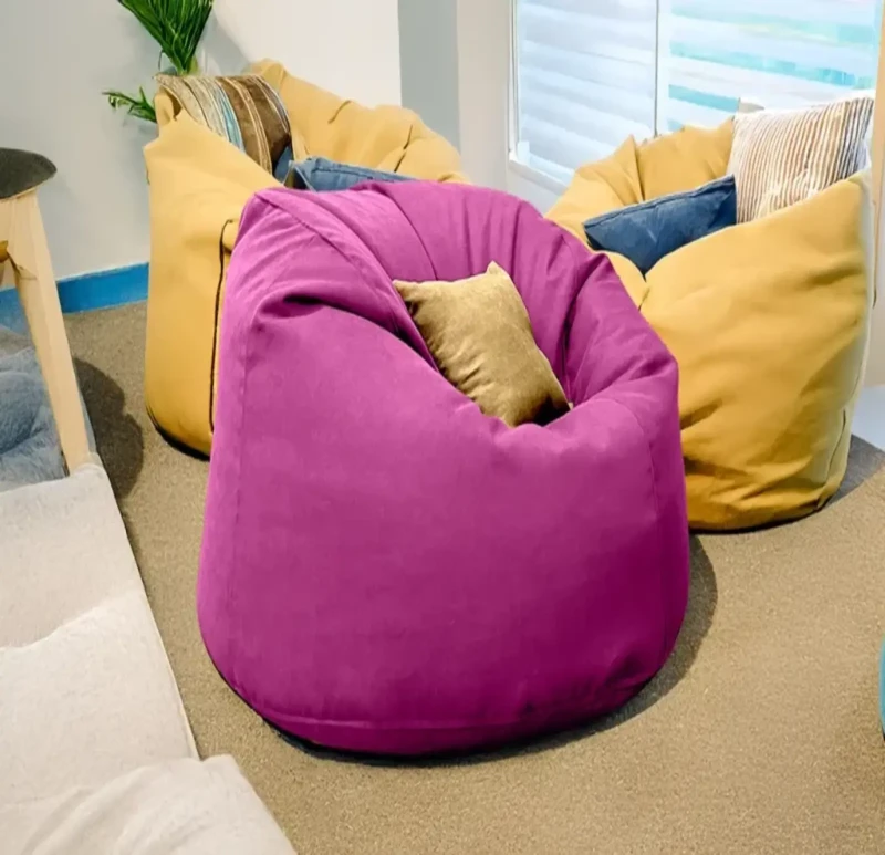 Purple Linen Comfy Bean Bag | 4XL
