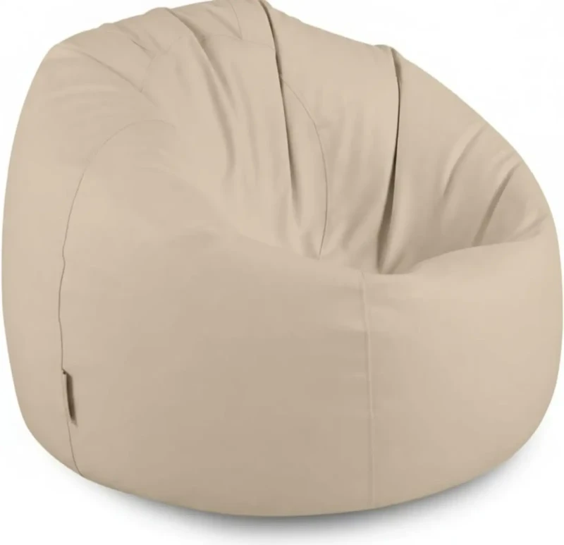 Leather Bean Bag Chair | Beige