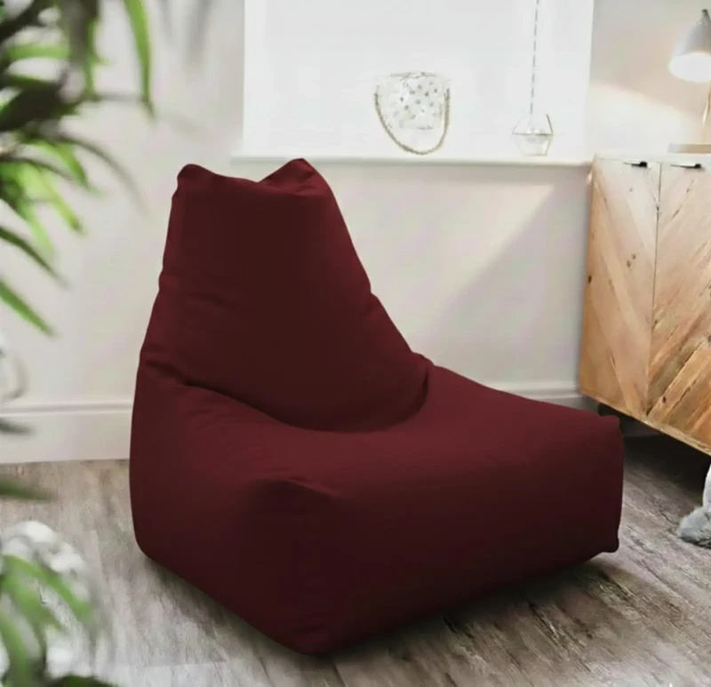 Triangle Bean Bag Chair Waterproof | Dark Red
