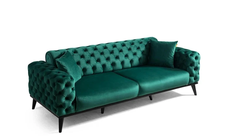 Modern Captone Sofa Set Green - Gray