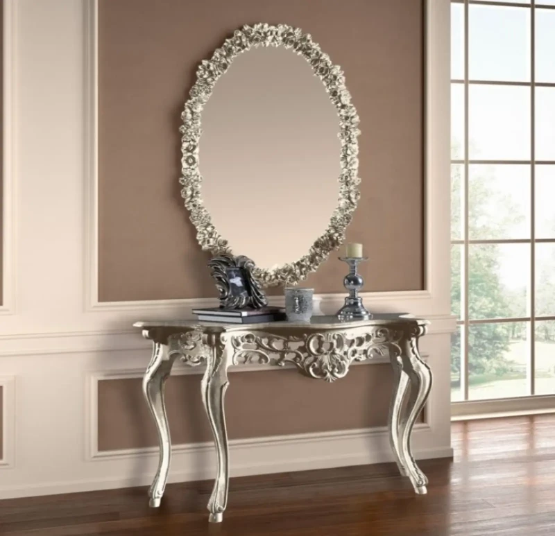 Silver Console | Oval Mirrors