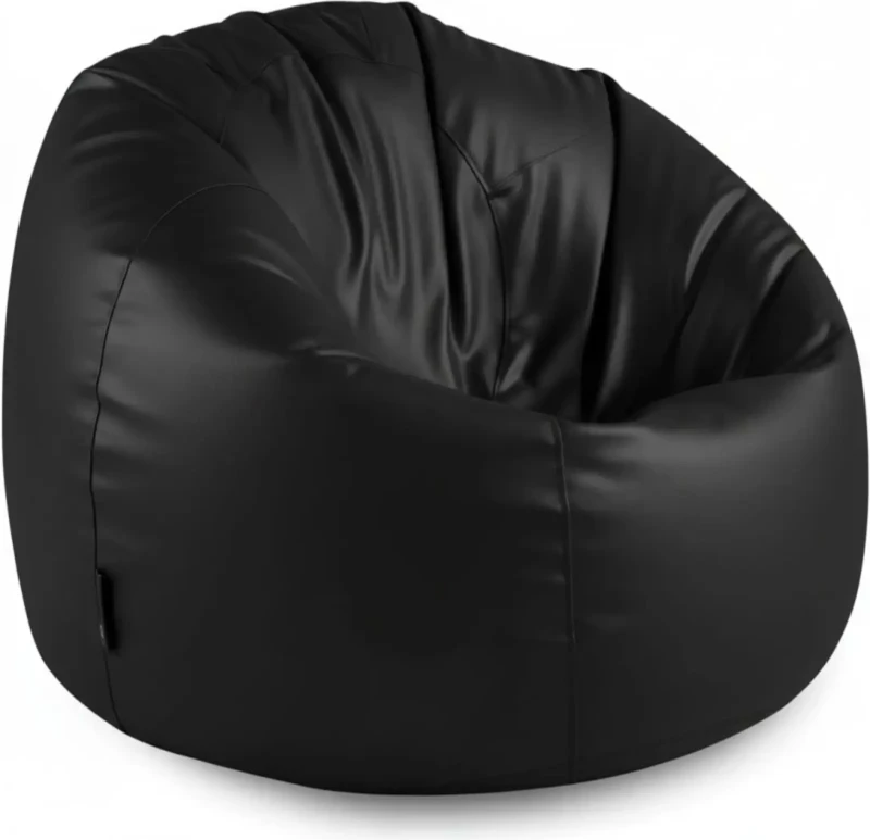 Leather Bean Bag Chair | Black