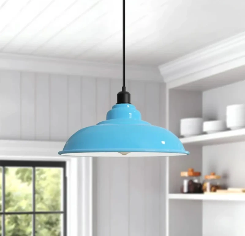 Modern Ceiling Lamp in Light Blue