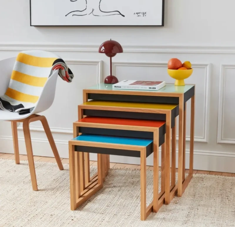Set Of Multi-Colored Nested Tables
