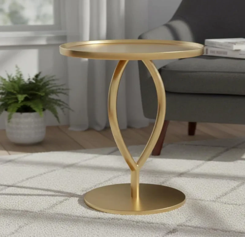 Side Circular Stainless Table