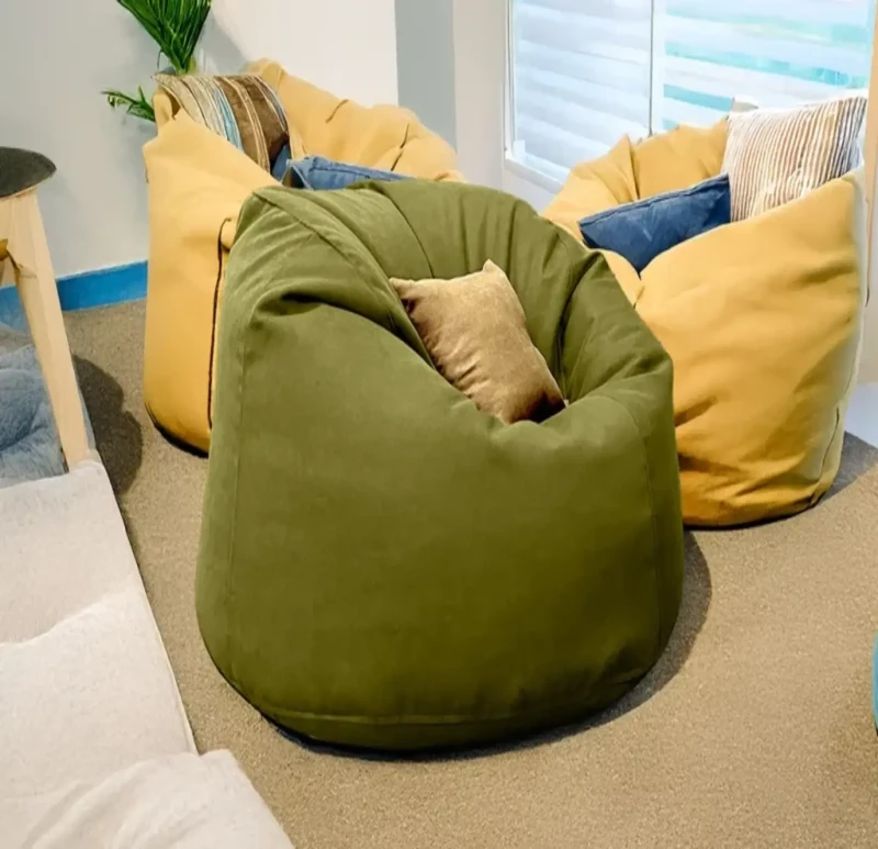 Comfy Linen Bean Bag Olive | 4XL