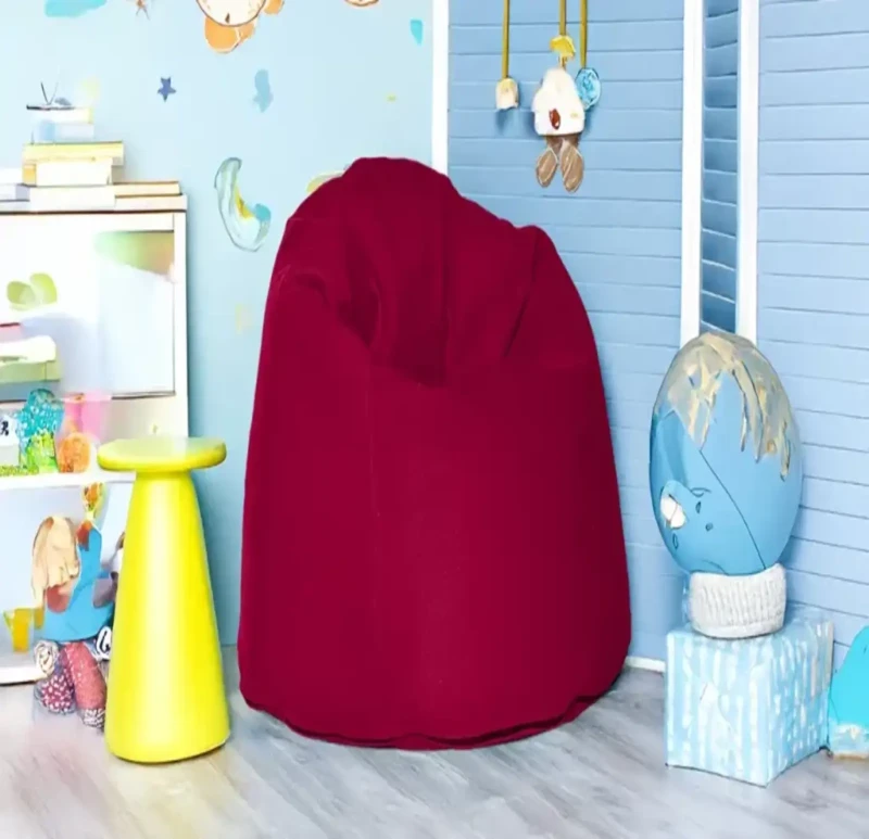 Light Maroon Linen Bean Bag | Medium