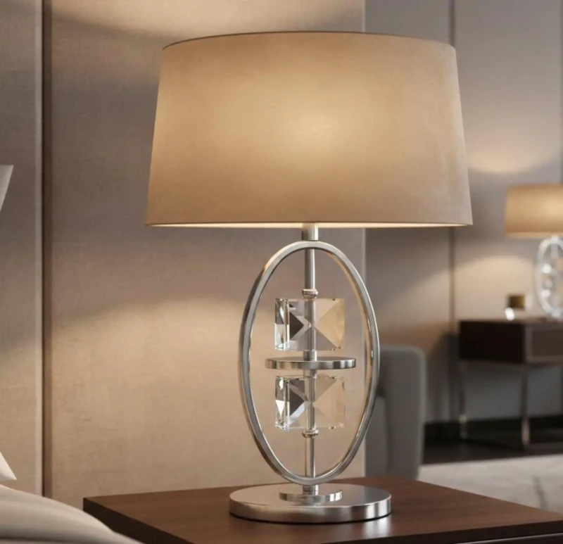 Modern beige and gold lampshades