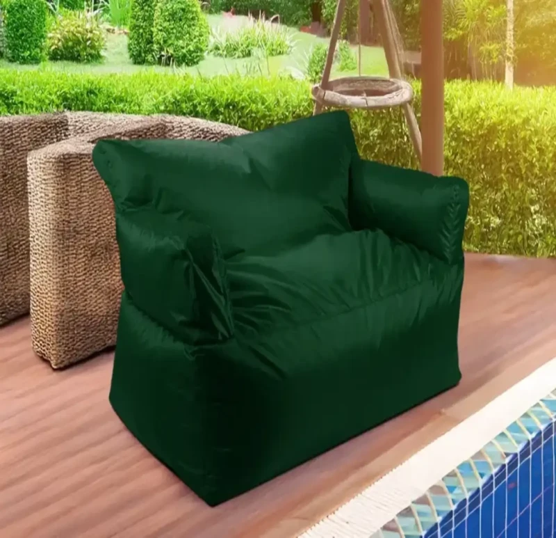 Waterproof Triple Bean Bag Sofa | Green