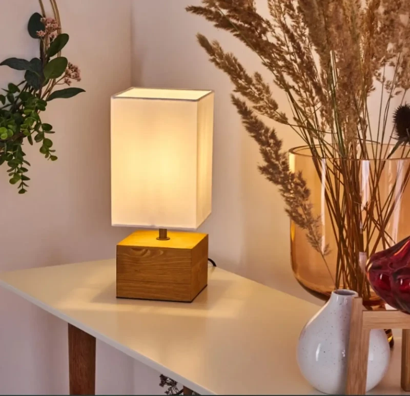 Wooden table lamp