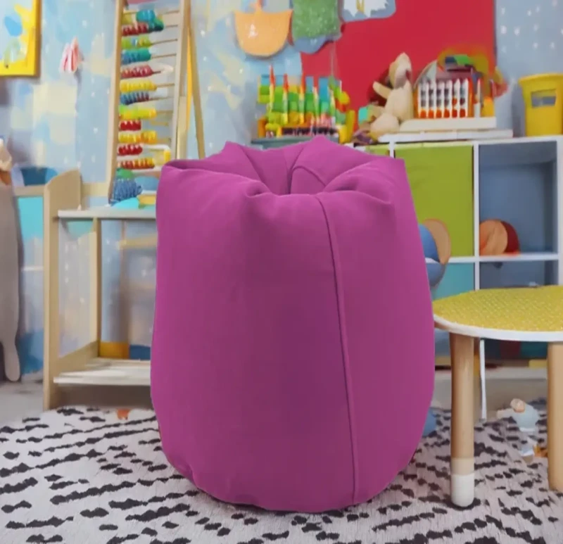 Magenta Linen Bean Bag | Small