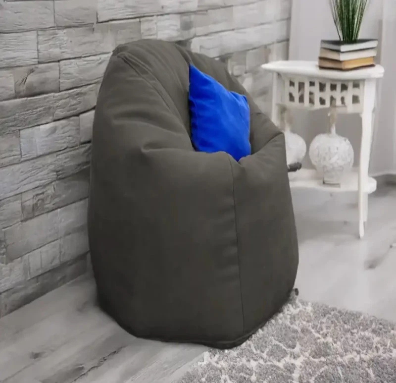 Dark Gray Linen Comfy Bean Bag | 2XL