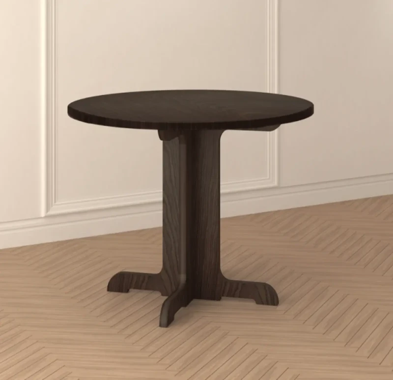Circular Center Table With a High Base