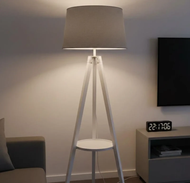 Floor Lamp With Triple Stand gray