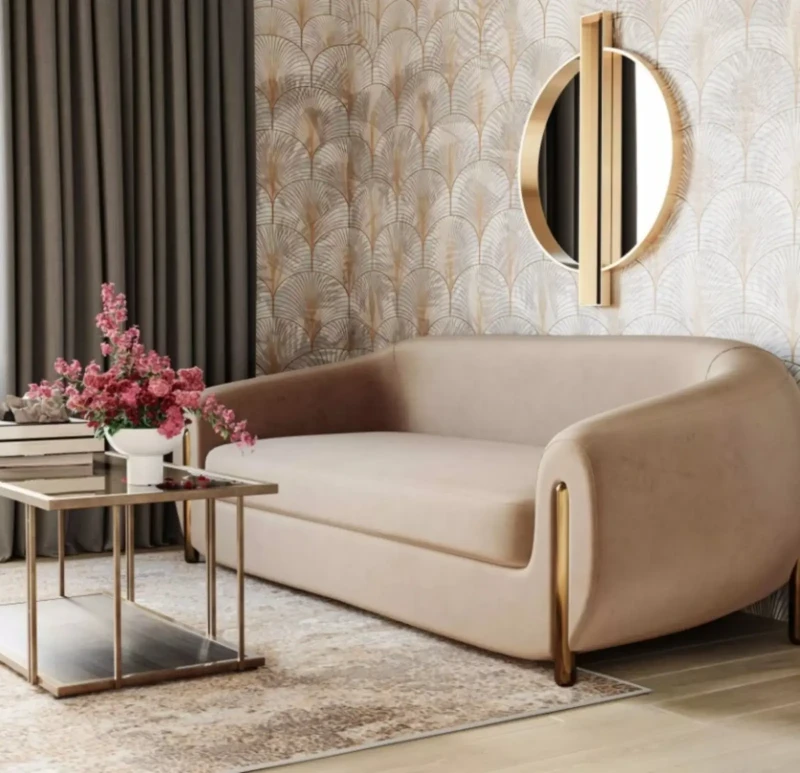 Modern Velvet Sofa | Cafe
