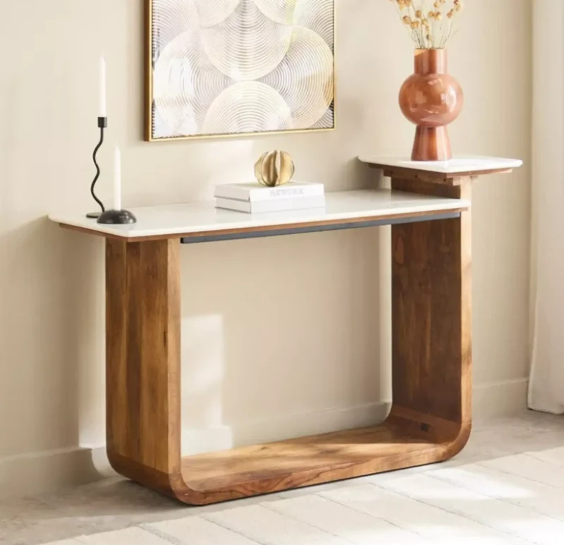 Console With Wooden Base