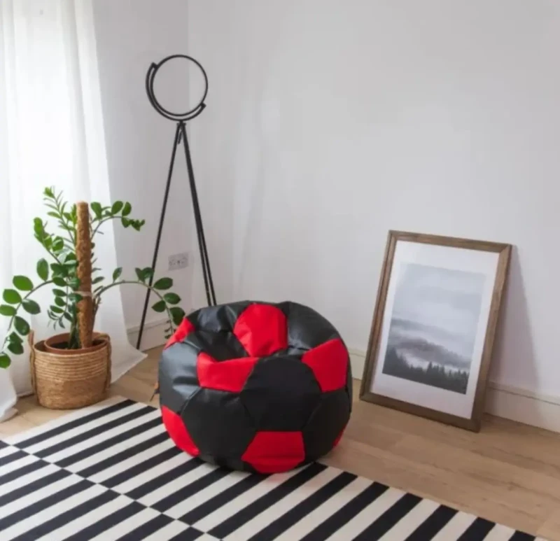Black Small Football Bean Bag