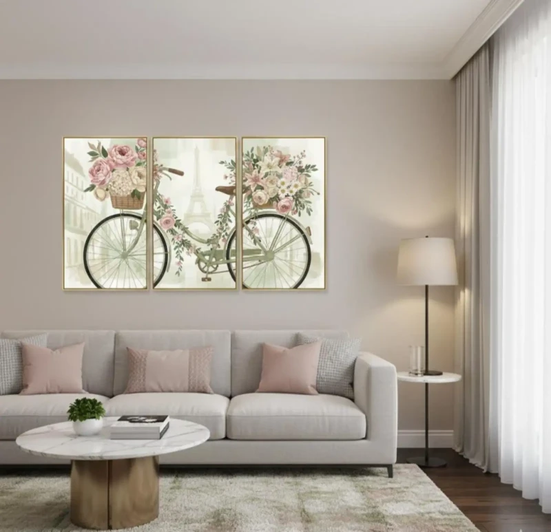 Modern Tableau Of Flowers And Plants