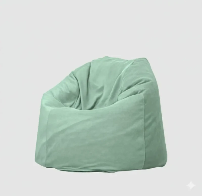 Mint Green Linen Bean Bag | Large