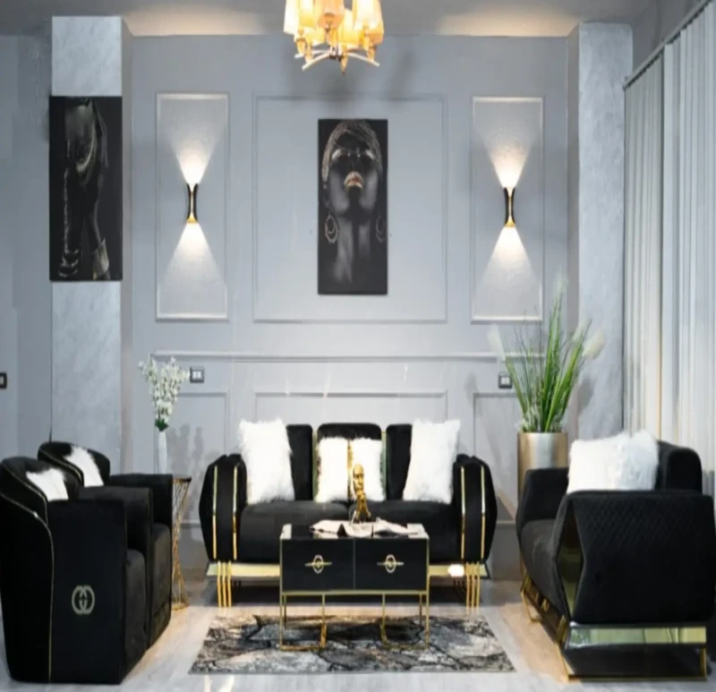 Modern Black Sofa Set - MOF0040