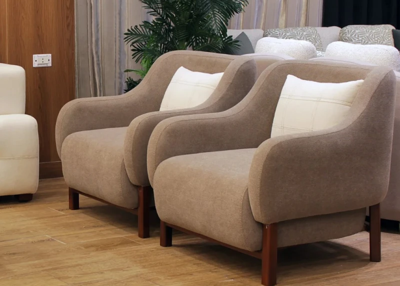Modern Sofa Set Brown and Beige