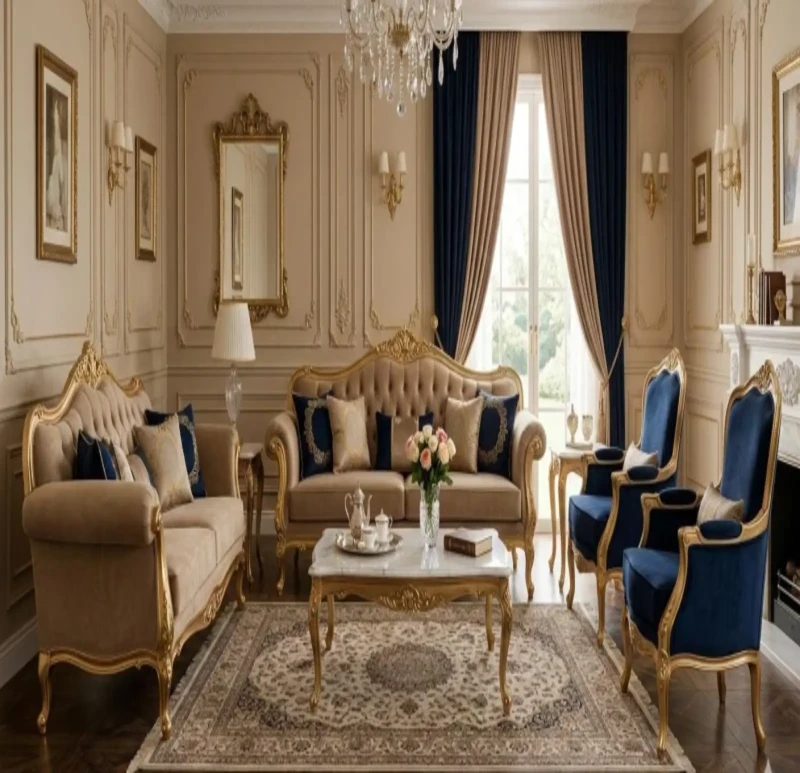 Classic Kashmir and Navy Salon