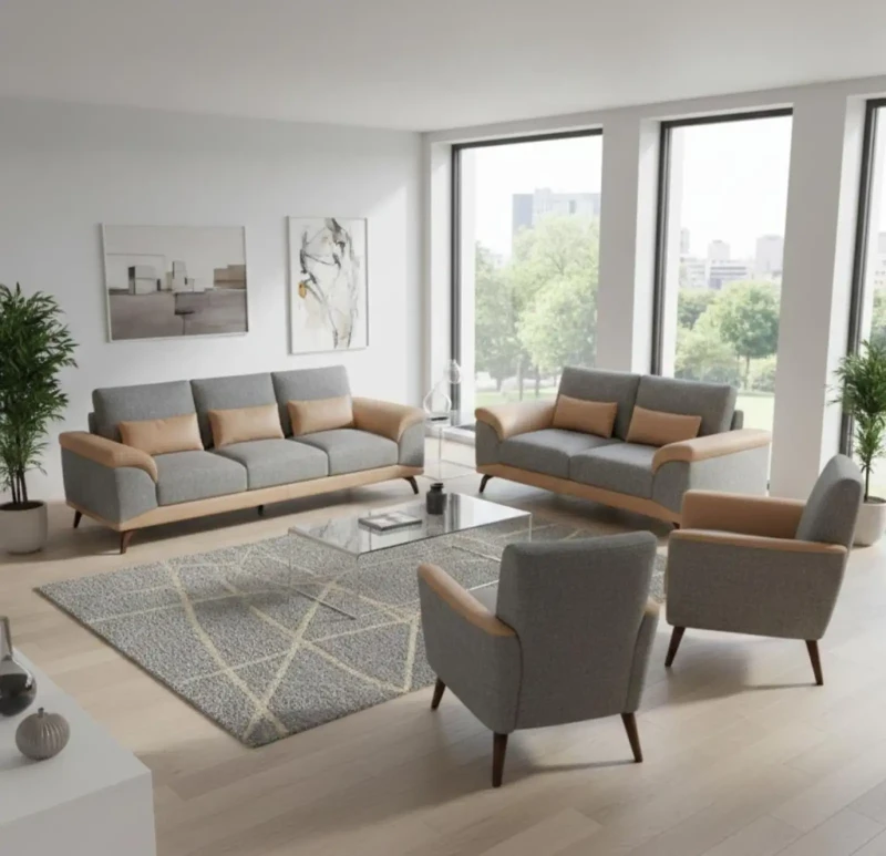 Modern Sofa Set Gray - Havan