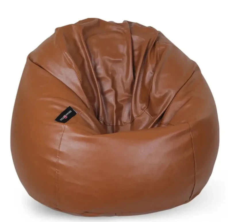 Bean bag chair - brown leather