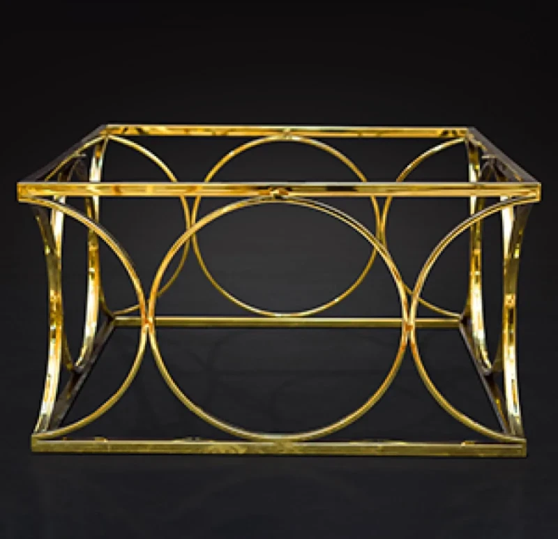 A set of pentagonal tables - stainless