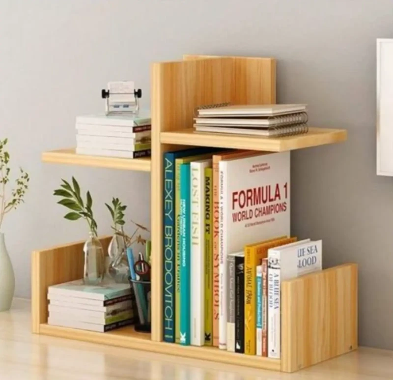 Wooden Book Organizer