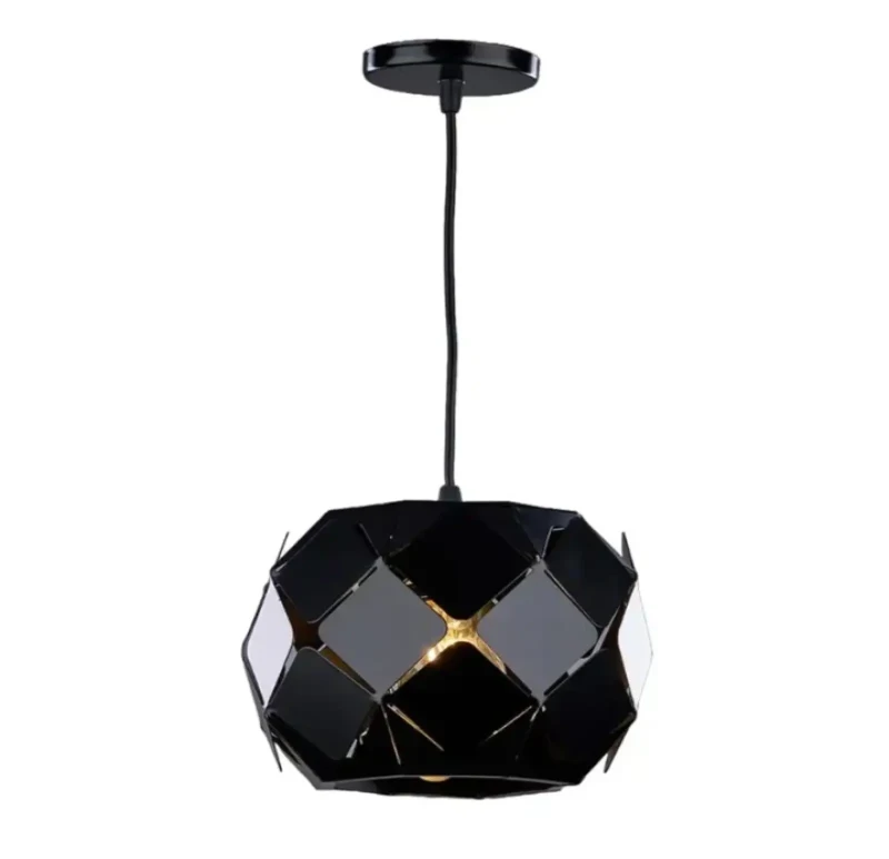 Modern Pendant 1 Black Bulb