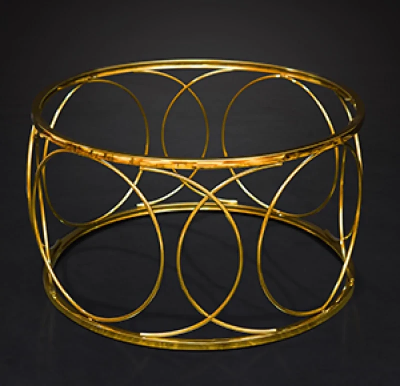 Stainless Steel Double Table Set | Gold