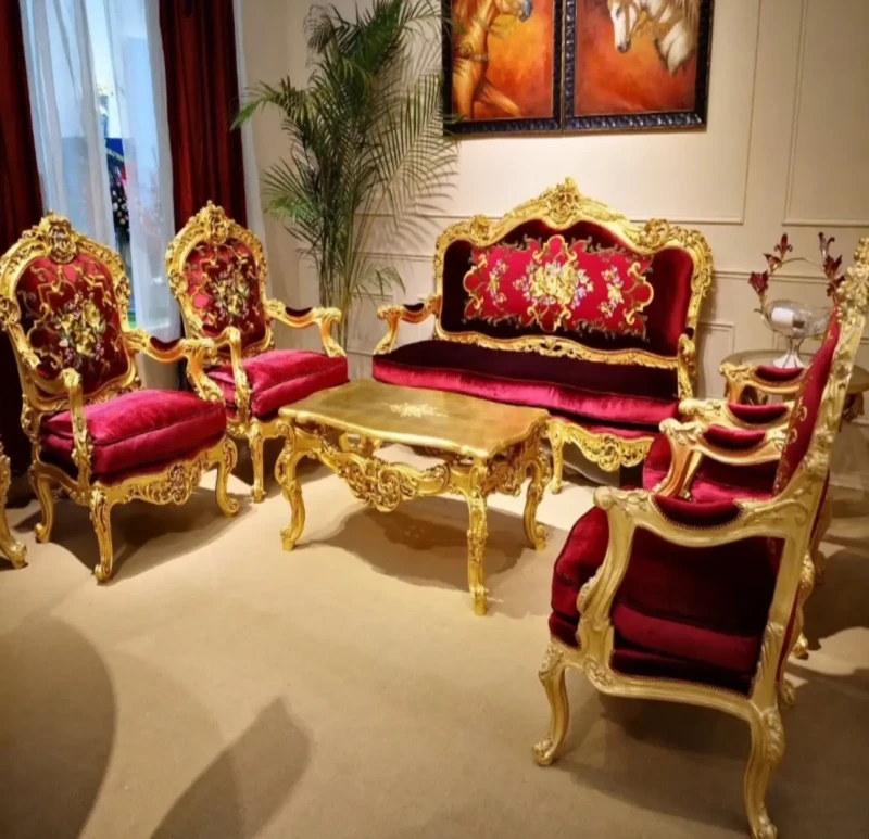 Classic Burgundy Antique Salon