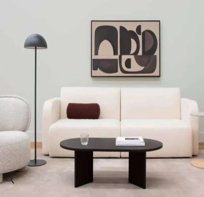 Oval Living Room Table - Black