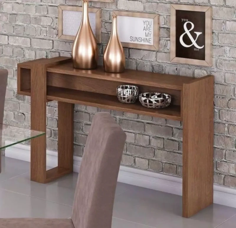 Brown Wooden Console