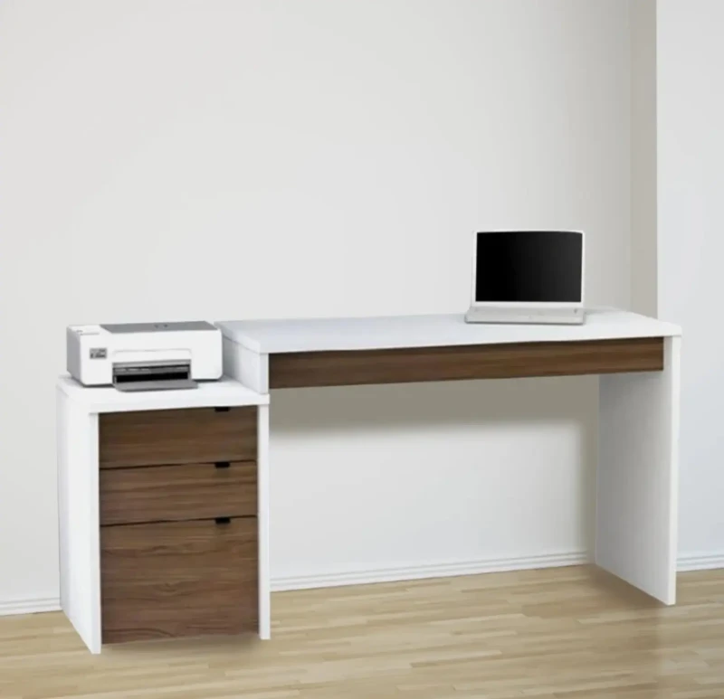 Modern Brown and White Office