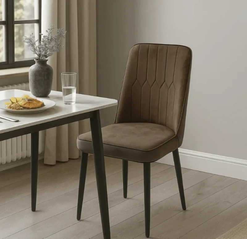 Modern Chair Brown and Beige