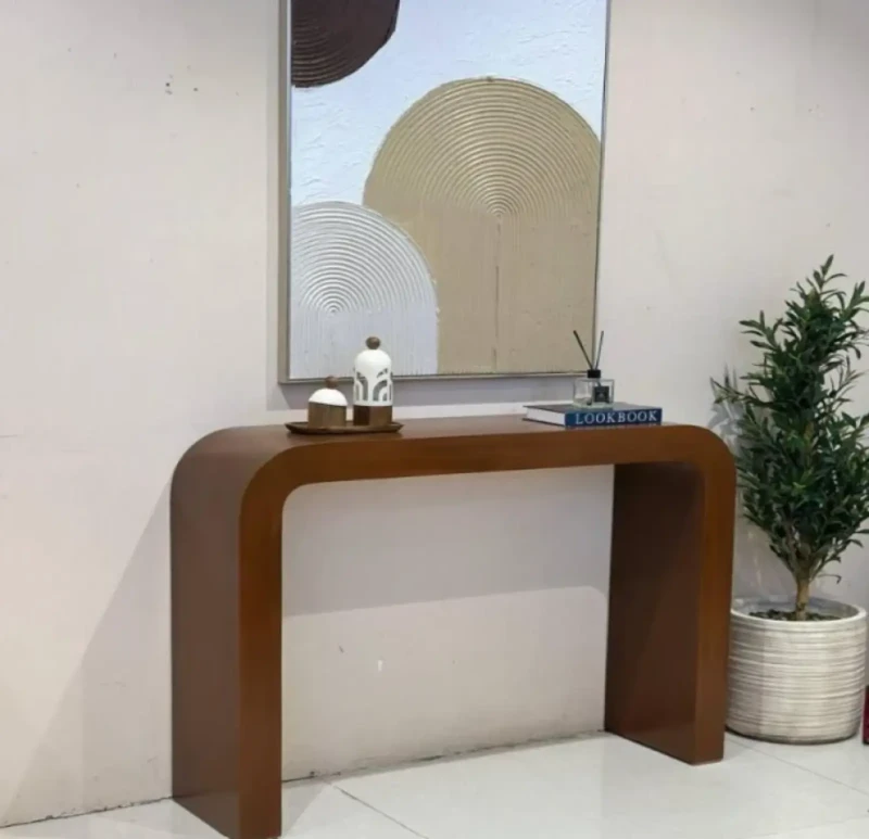 Curved Wooden Console