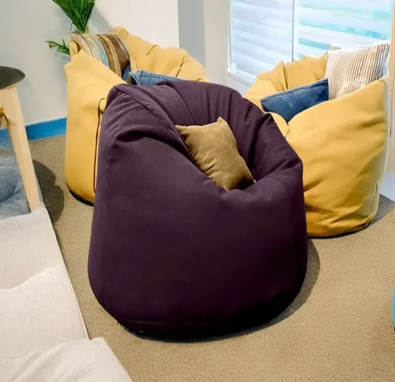 Maroon Linen Comfy Bean Bag | 4XL