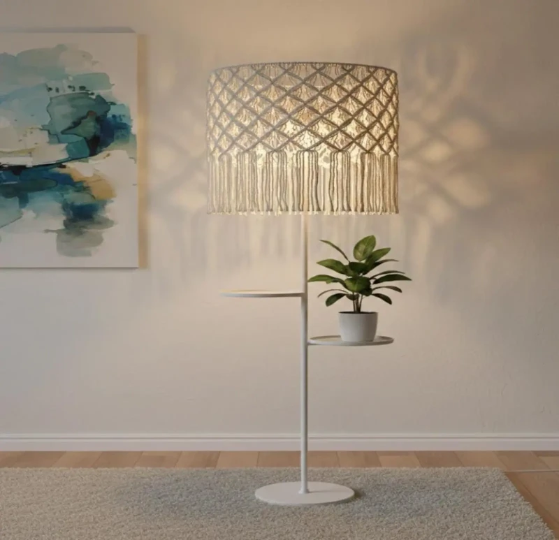 White two-barrel lamp